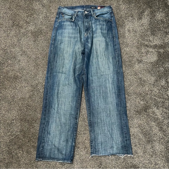 Ecko Unlimited Other - Vintage Y2K Ecko Unltd Baggy Fit Jeans Mens Size 32 One Leg Hemmed Grunge Baggy